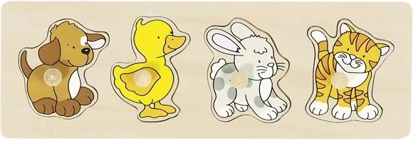 Puzzle din lemn cu forme Prietenii de acasă