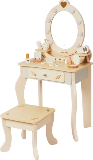 Măsuță de toaletă pentru copii Elly Natural Milly Mally