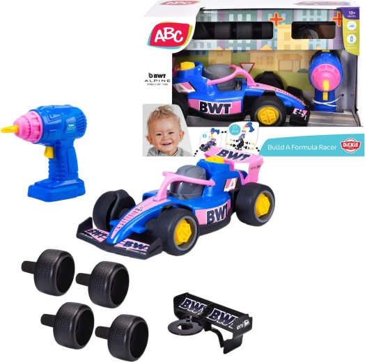 Dickie Toys ABC Build A mașină de curse BWT Alpine cu șurubelniță electrică