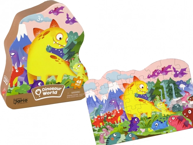 Puzzle Dinozauri vulcan 48 de piese