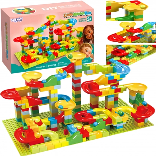 Woopie pistă cu bile set de construcție 340 piese