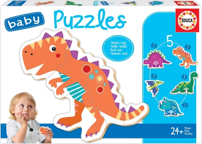 Educa baby puzzle dinozauri 5în1
