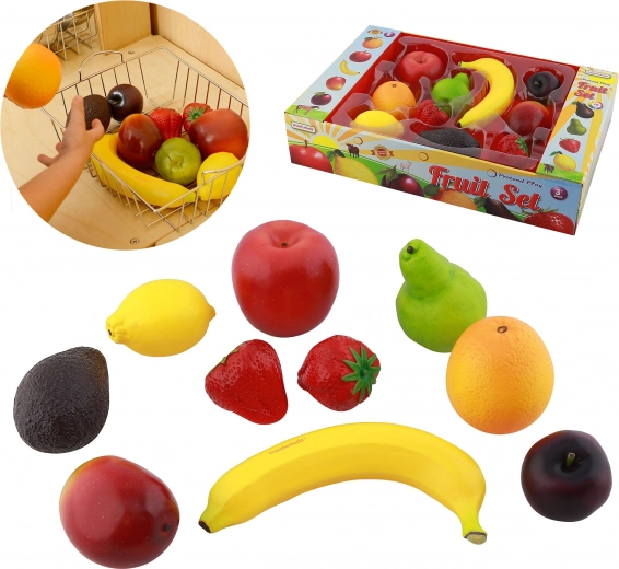 Masterkidz fructe din plastic realiste pentru bucătăria copiilor, set de 10 piese