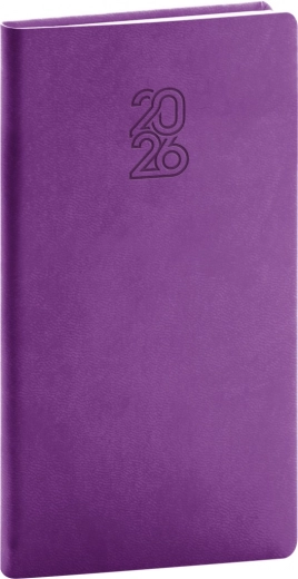 Agenda de buzunar violet 2026 - format 9 x 15,5 cm