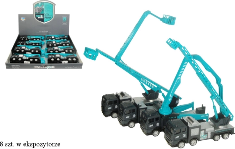 Mașină de construcții din plastic cu mecanism cu fricțiune