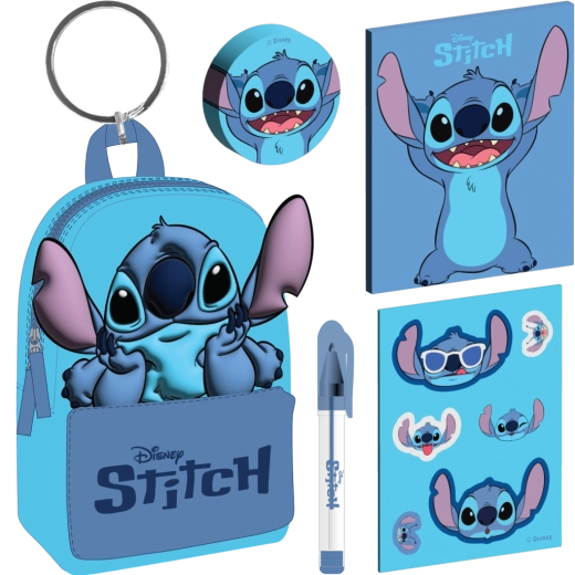 Breloc Disney Lilo & Stitch cu mini rucsăcel Stitch