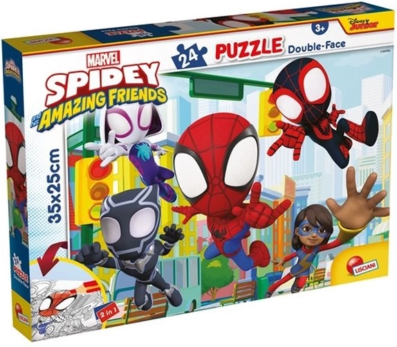Lisciani Marvel Spidey puzzle față-verso 24 de piese
