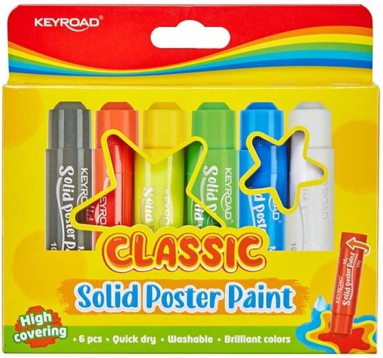 Culori tempera solide Classic, set 6 buc