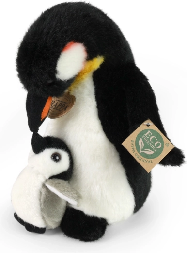 Rappa pinguin de pluș cu pui, Eco-Friendly, 22 cm