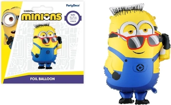 Balon din folie Minionek Ron 53 × 79 cm (mix) - 1 bucată