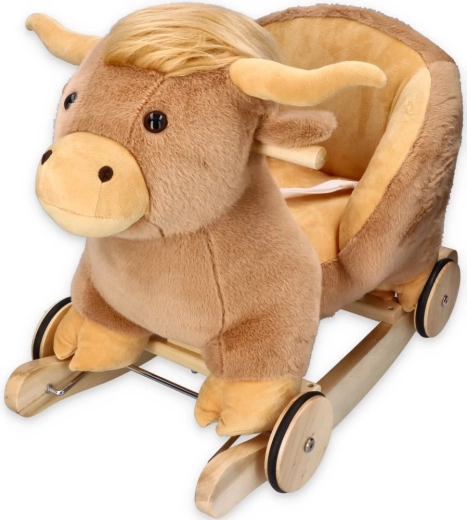 Adam Toys văcuță balansoar cu roți și scăunel