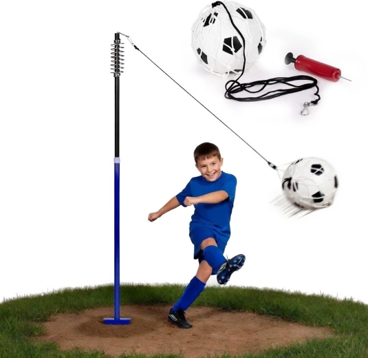 Set de antrenament fotbal pe cablu cu tijă și arc MOVEPRO