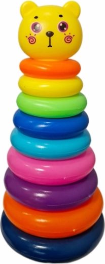 Piramidă colorată stivuibilă pentru copii mici
