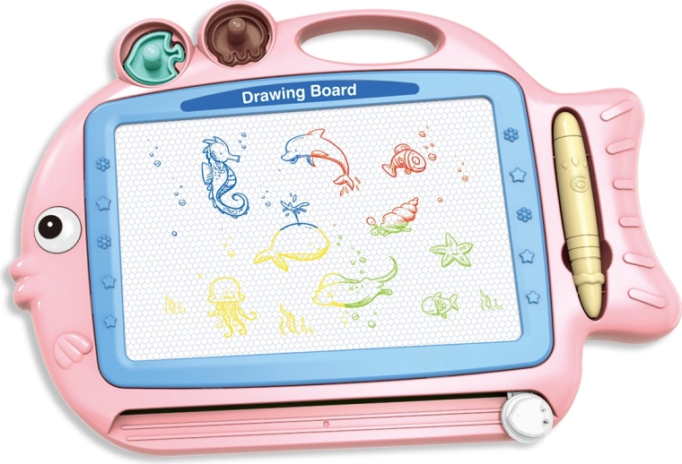 Tablă de desen dublă față în formă de peștișor 2în1 SPARKYS