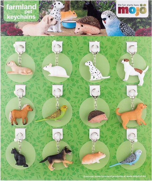 Mojo display brelocuri pentru chei – animale de companie (72 buc.)