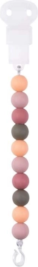 Clip din silicon pentru suzetă Nattou Peach, fără BPA
