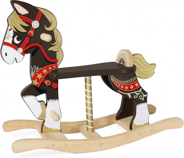 Le Toy Van Petilou cal de legănat pentru copii – maro din lemn