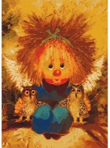 Norimpex Pictură după numere Bărbat cu bufnițe 40 × 50 cm