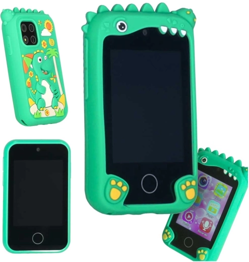 Telefon inteligent pentru copii cu aparat foto și cameră 8 GB, dinozaur verde
