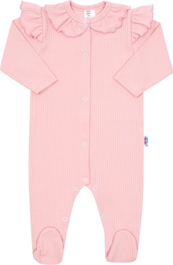 Salopetă bebeluși din bumbac New Baby Stripes roz 86 (12–18 luni)