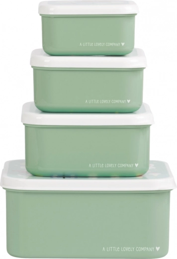 Set de patru cutii pentru gustări A Little Lovely Company – Bucurie