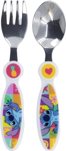Set de tacâmuri pentru copii Stitch – linguriță și furculiță