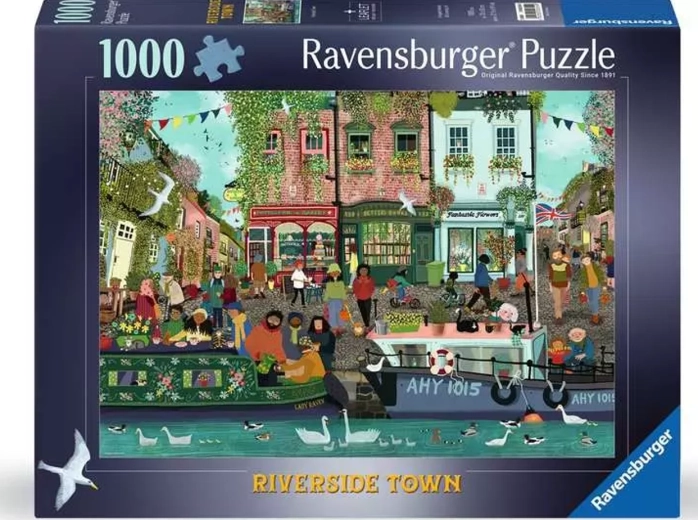 Puzzle Ravensburger Orașul Riverside, 1000 de piese