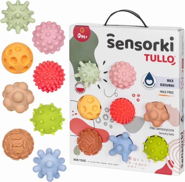 Bile senzoriale pastelate Tullo - set de 8 bile