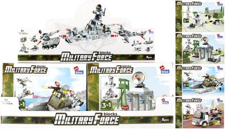 Set de construcție Military Force – 8 variante de modele militare