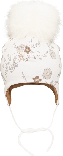 Căciulă călduroasă cu urechiușe și ciucure mare