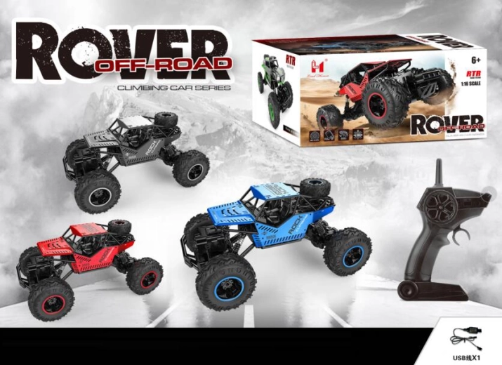 Mașină RC off-road 4x4 cu acumulator, scară 1:16
