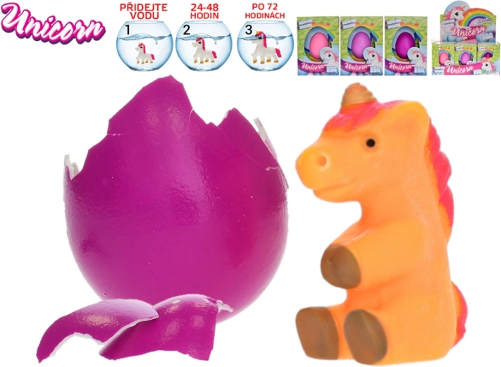 Unicorn care eclozează și crește în ou