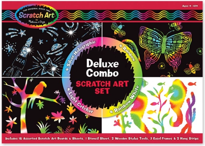 set deluxe de imagini de zgâriat melissa & doug 16 buc.