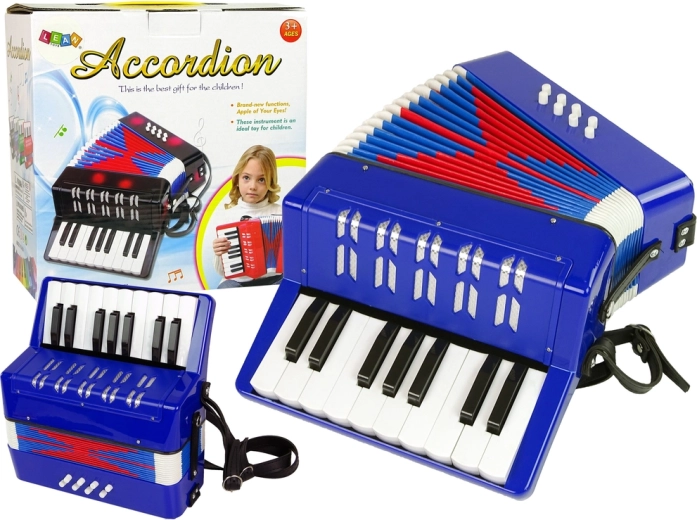 Acordeon muzical pentru copii albastru