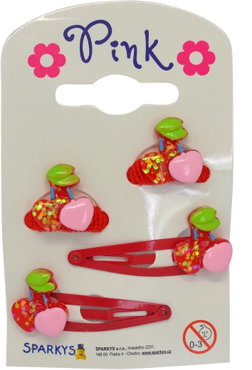 Set de elastice și agrafe Cherry Sparkys