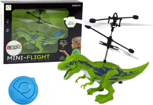 Elicopter dinozaur zburător controlat manual verde