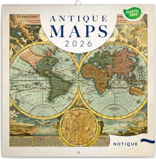 Calendar cu notițe Hărți vechi 2026