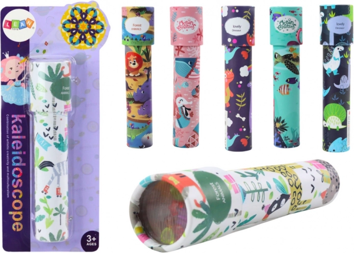 Kaleidoscop pentru copii cu animăluțe – alb