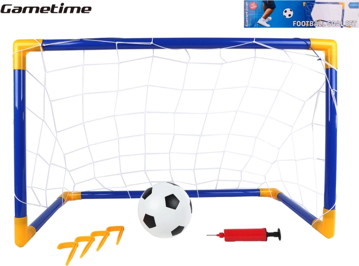 Poartă de fotbal pentru copii GAMETIME 79 × 50 × 43 cm cu mingea și pompița