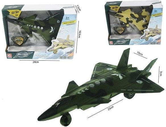 Avion militar cu efecte luminoase și sonore 23 cm HAU13