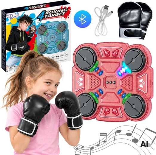 WOOPIE țintă inteligentă muzicală de box cu Bluetooth, roz