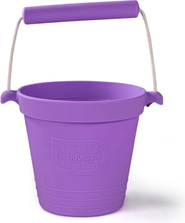 Găletușă de plajă din silicon BIGJIGS TOYS – mov