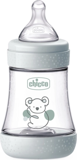 Biberon anticolic pentru bebeluși Chicco Perfect5 150 ml, neutru, debit lent 0m+