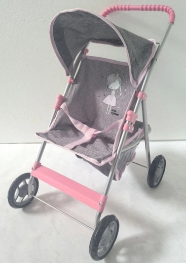 Cărucior pentru păpuși Little Princess Grey