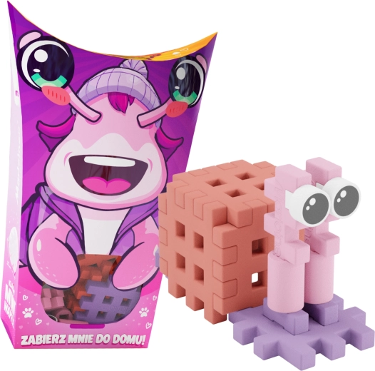 Set de construcție MINI WAFFLE Pocket Pets – melc