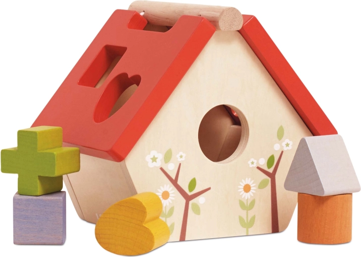 Le Toy Van căsuță din lemn pentru păsări – sortator de forme