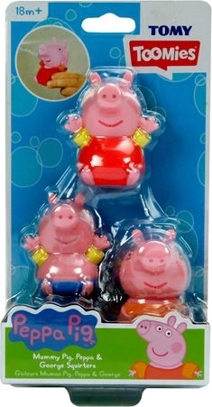 TOMY figurine de baie Peppa Pig (3 buc.)