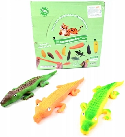 Gniotek crocodil – jucărie antistres de strivit (12 buc. în display)