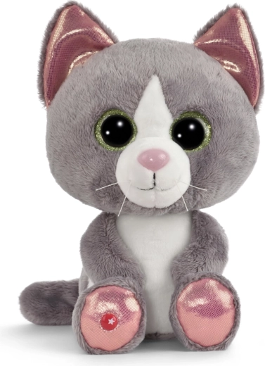 Pisică de pluș Nici Glubschis Felinja gri 25 cm