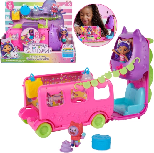 Căsuța lui Gabby autobuz de petrecere cu figurine și accesorii